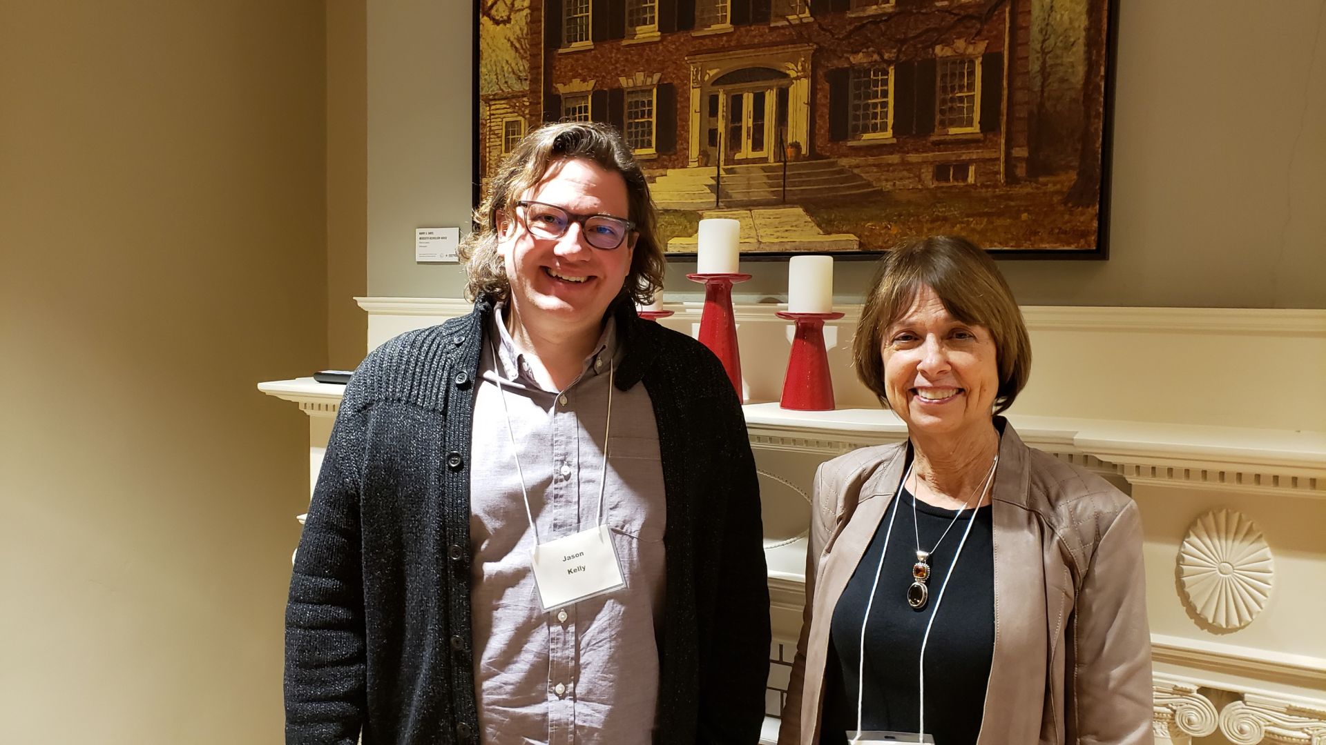 Jason Kelly, Director of the IUPUI Arts & Humanities Institute and Rabbi Sandy Sasso